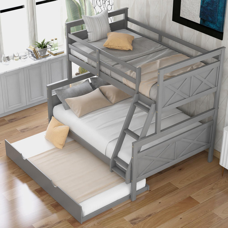 Harper Orchard Grena Twin Over Full Solid Wood Standard Bunk Bed with